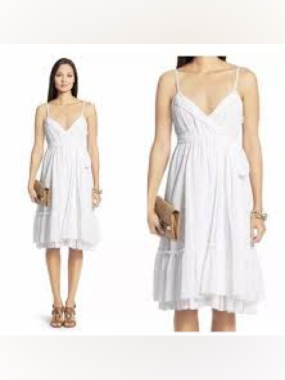 DIANE VON FURSTENBERG, the white iconic sleeveless dress!